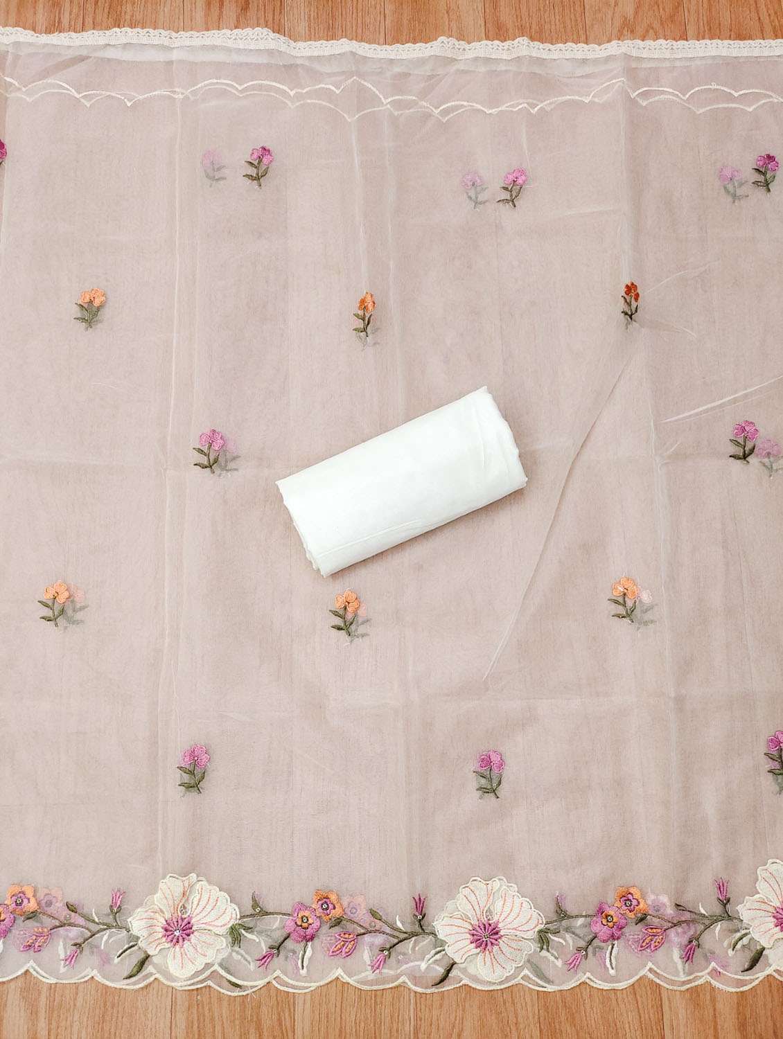 women floral embroidered unstitched suit set - 21975284 -  Standard Image - 3