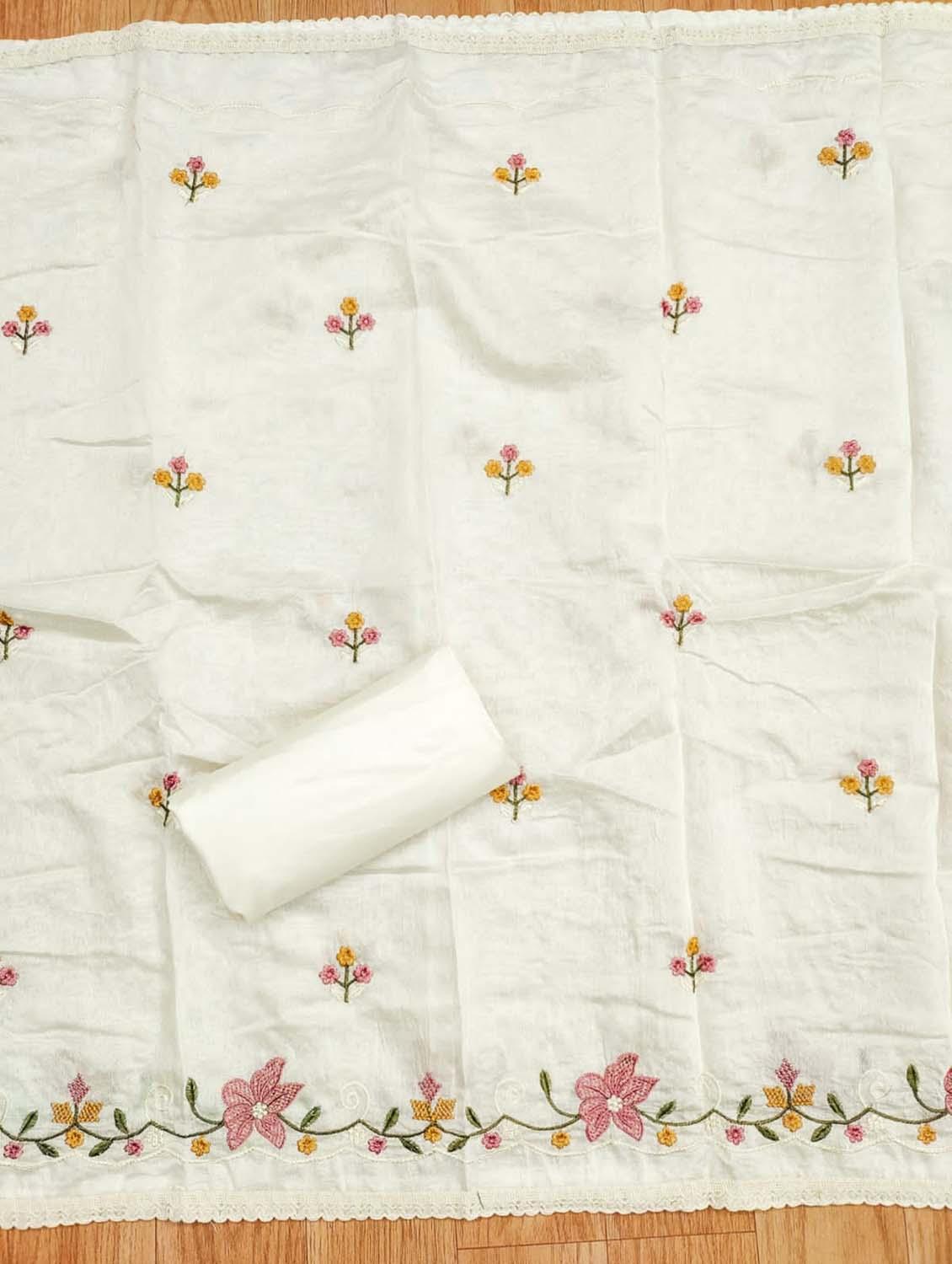women floral embroidered unstitched suit set - 21975298 - Standard Image - 3