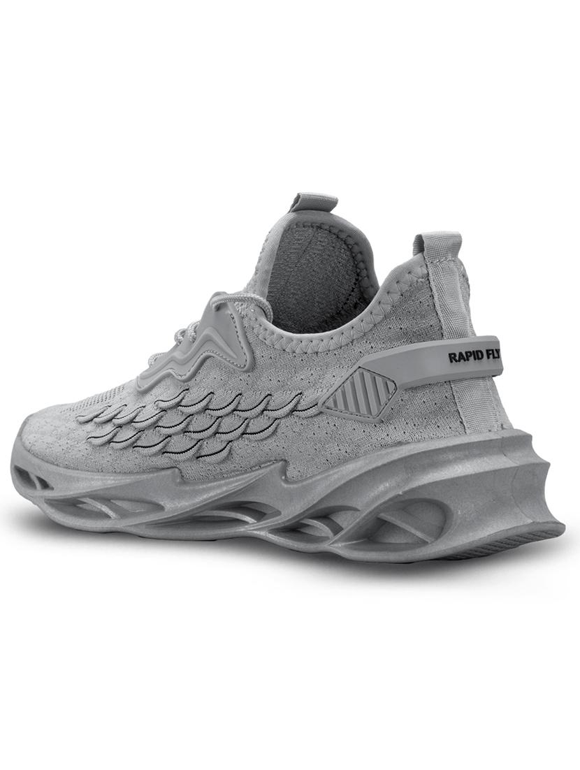 men grey lace up sneaker - 21975362 - Standard Image - 3