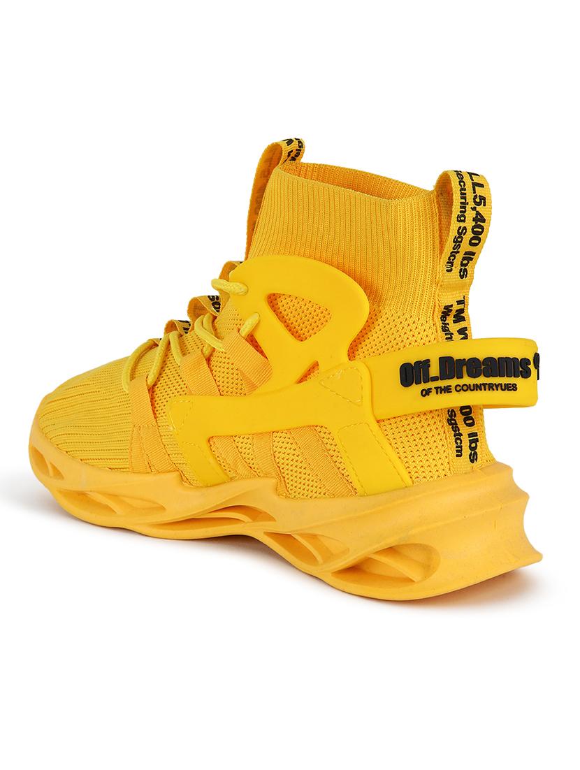 men yellow lace up sneaker - 21975379 - Standard Image - 3