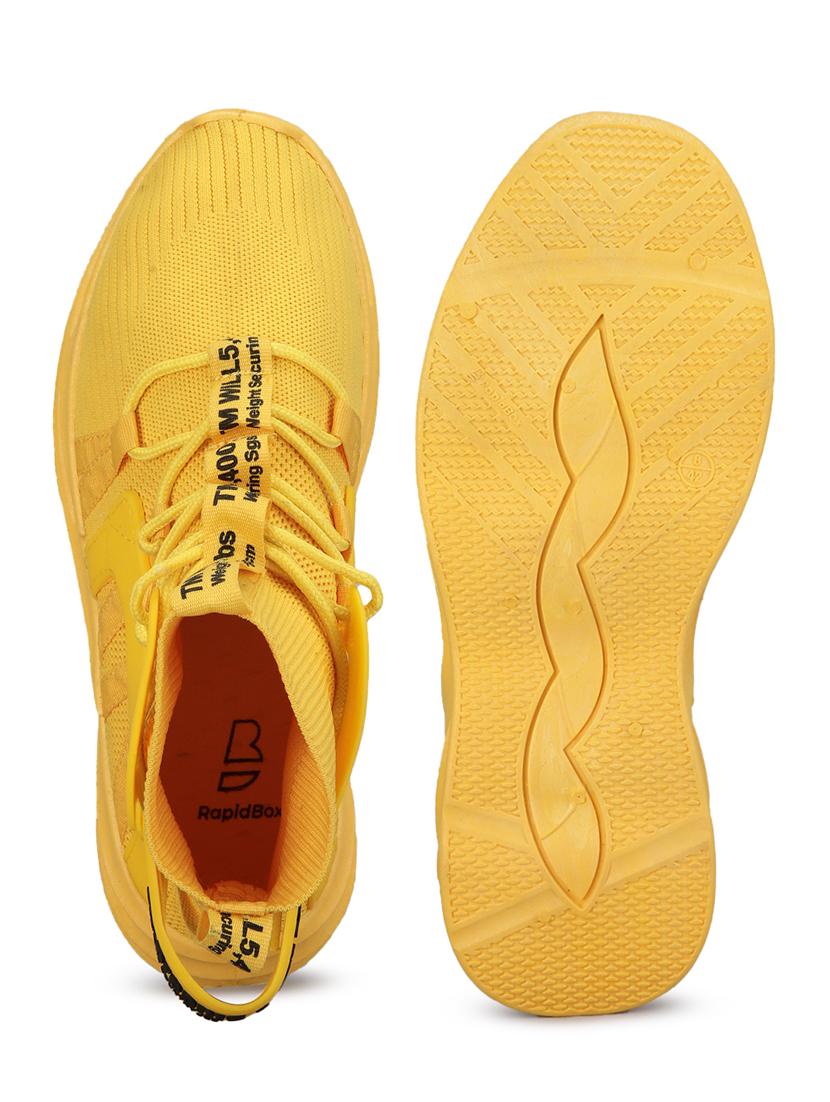 men yellow lace up sneaker - 21975379 - Standard Image - 5