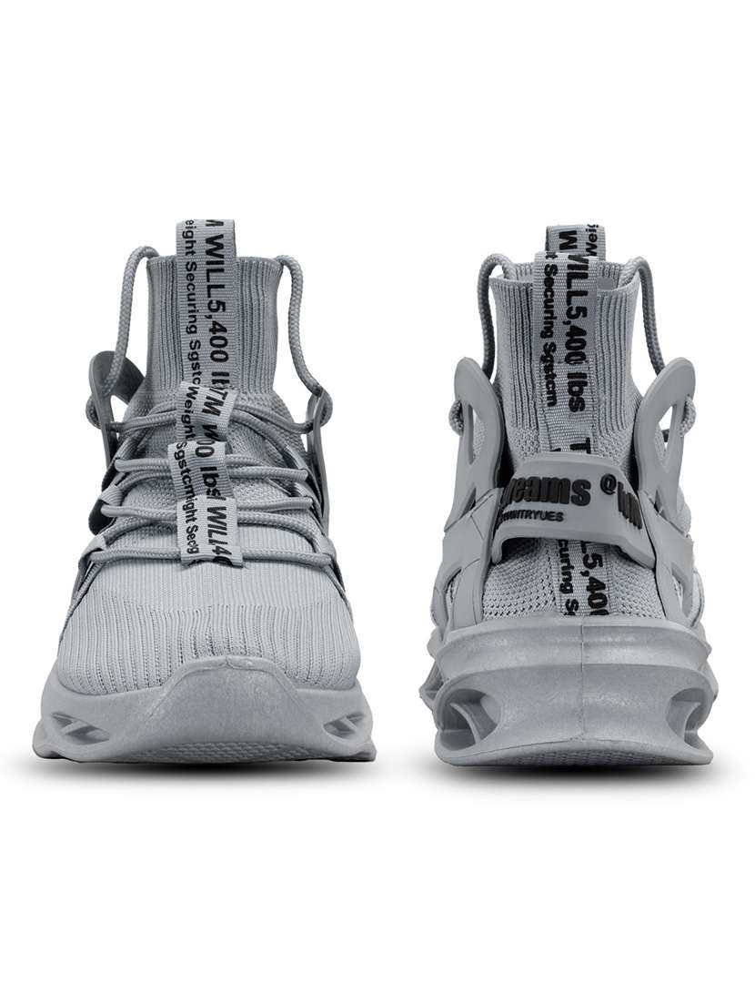 men grey lace up sneaker - 21975380 -  Standard Image - 3