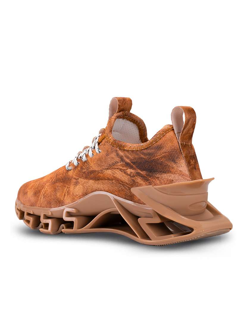 men brown lace up sneaker - 21975389 -  Standard Image - 3