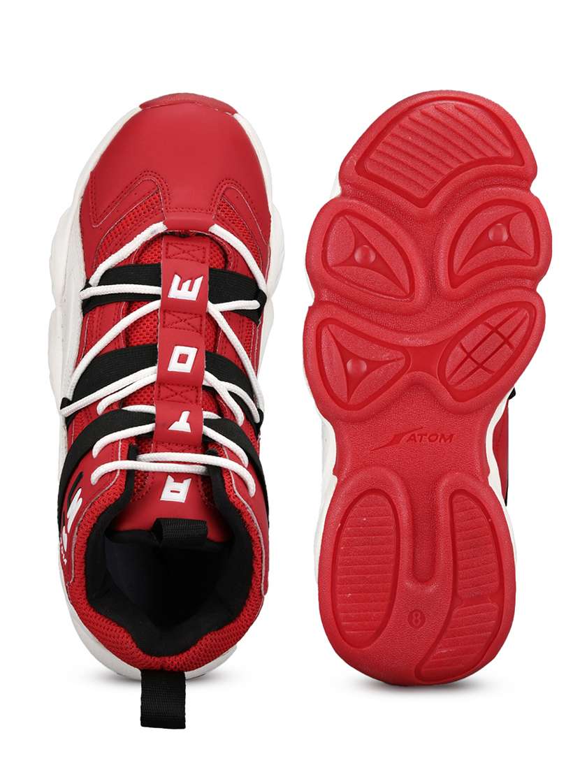 men red lace up sneaker - 21975403 -  Standard Image - 5