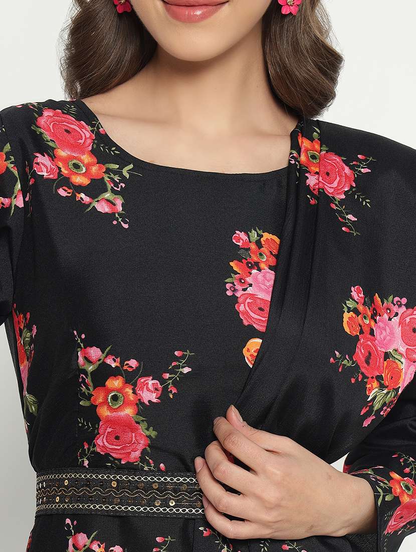 women floral printed long sleeve kurta dupatta set - 21975621 -  Standard Image - 3