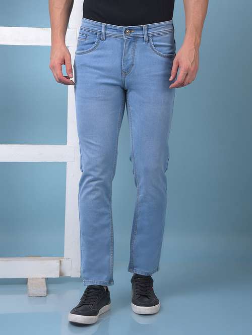 men washed low rise full length slim fit jeans - 21975640 -  Standard Image - 0