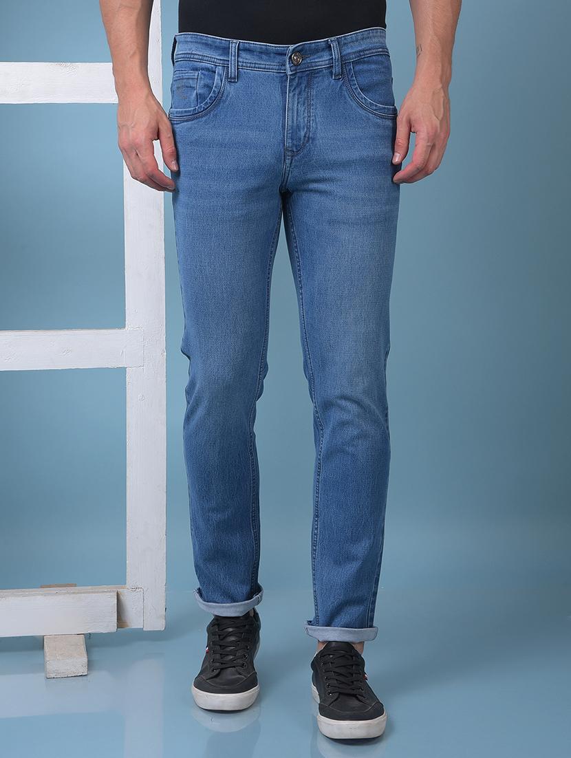men washed low rise full length slim fit jeans - 21975641 - Zoom Image - 0