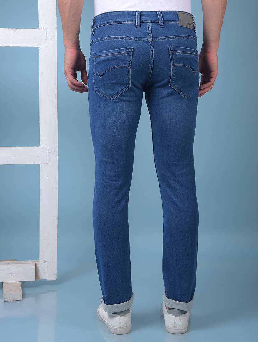 men washed low rise full length slim fit jeans - 21975643 -  Standard Image - 3