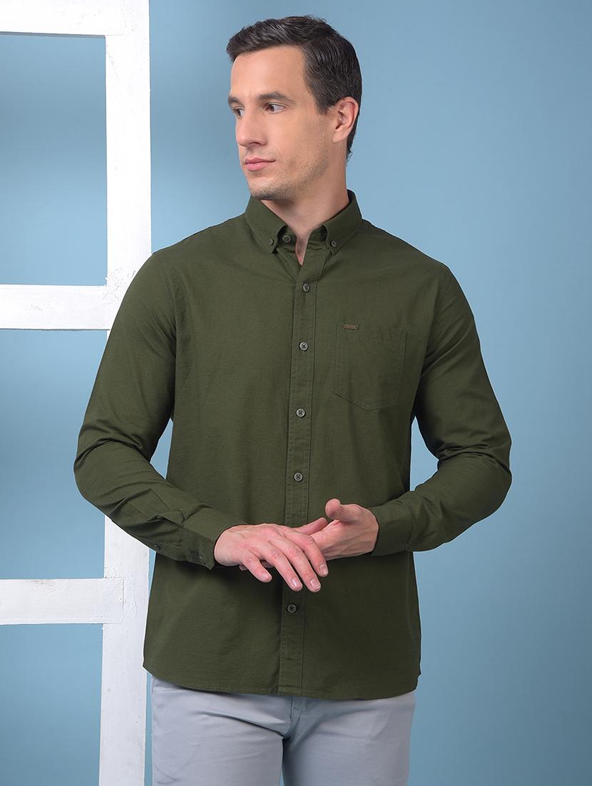 men solid long sleeve slim fit casual shirt - 21975658 - Standard Image - 3