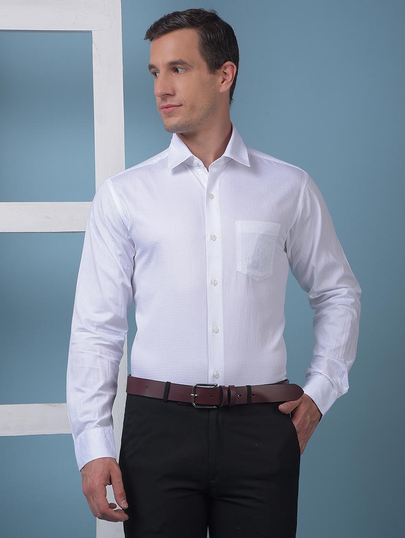 men solid long sleeve slim fit formal shirt - 21975664 - Standard Image - 3