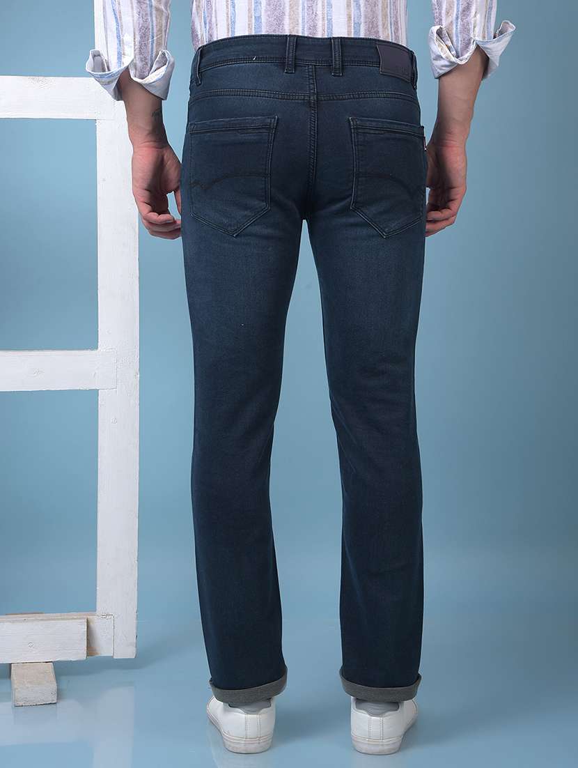 men washed low rise full length slim fit jeans - 21975691 - Standard Image - 3