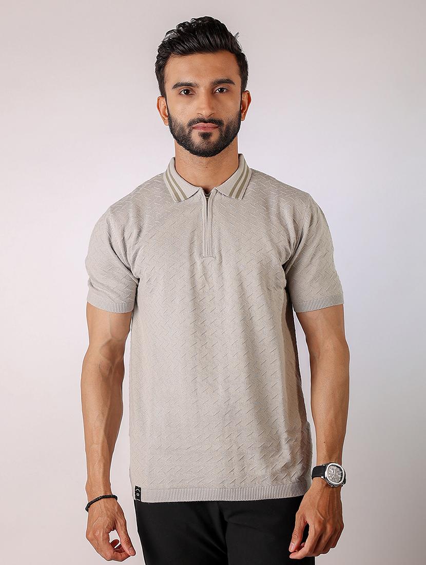 men self design short sleeve regular fit polo t-shirt - 21975724 -  Zoom Image - 0