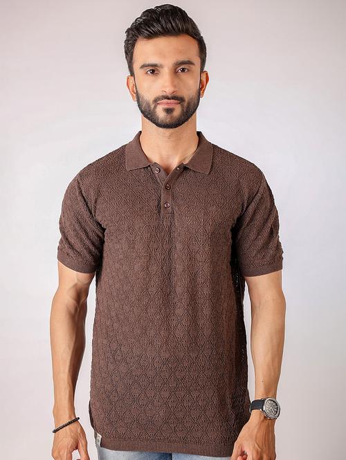 brown cotton plain tshirt - 21975733 -  Standard Image - 0