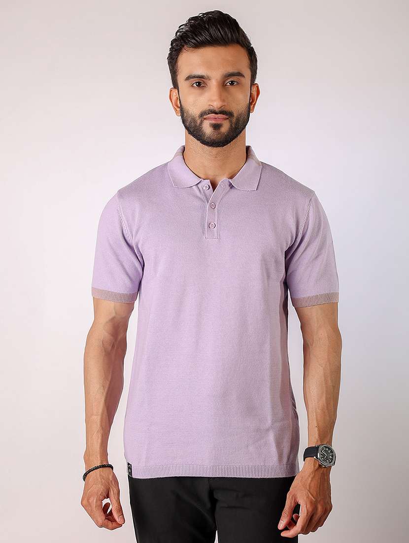men solid short sleeve regular fit polo t-shirt