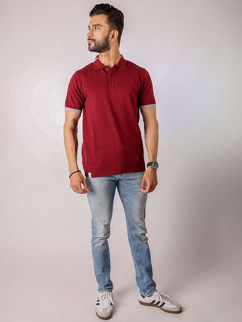 men solid short sleeve regular fit polo t-shirt - 21975740 -  Standard Image - 3