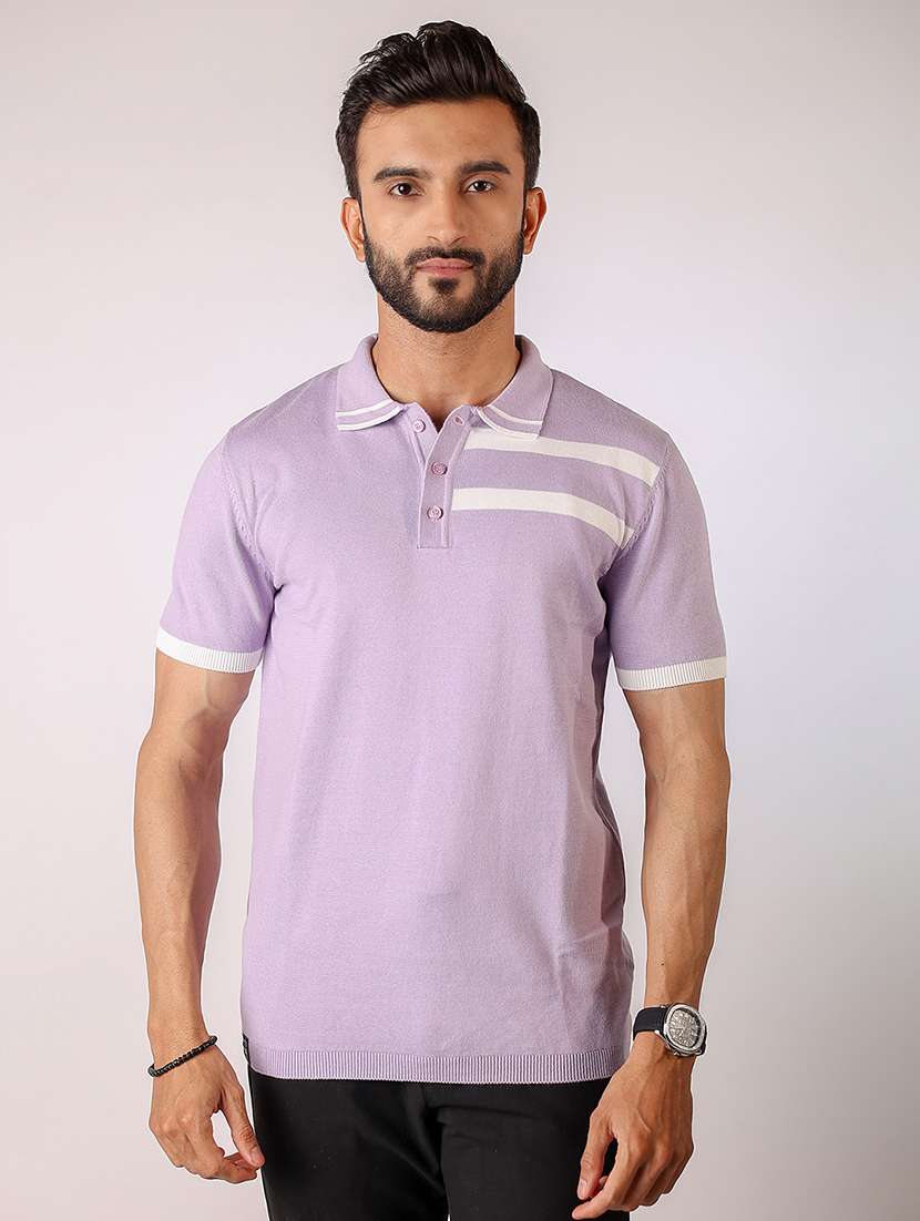 men tapered short sleeve polo t-shirt