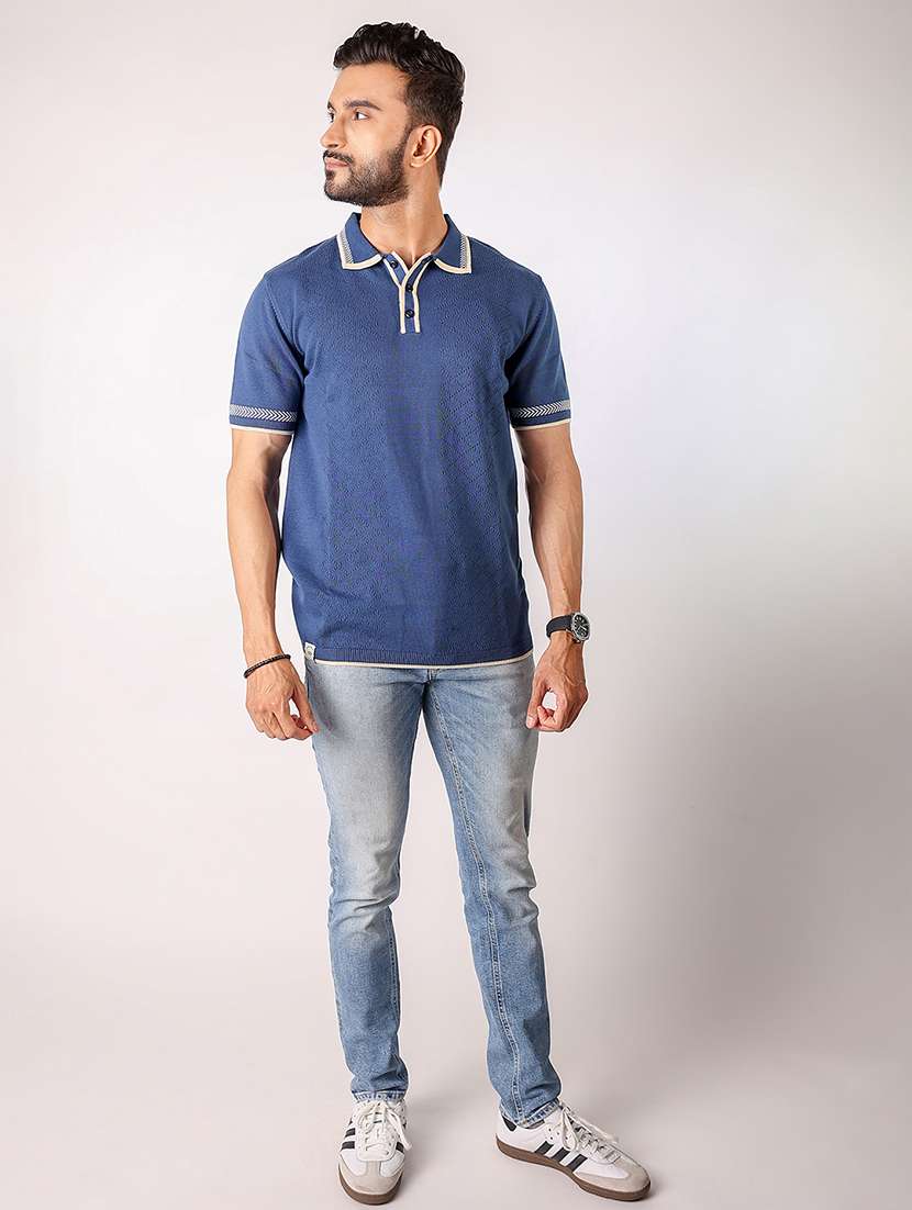 men self design short sleeve regular fit polo t-shirt - 21975744 -  Standard Image - 3