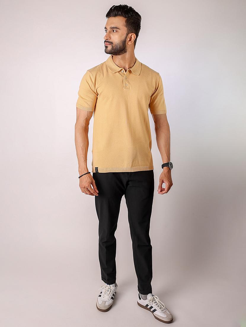 men solid short sleeve regular fit polo t-shirt - 21975747 - Standard Image - 3