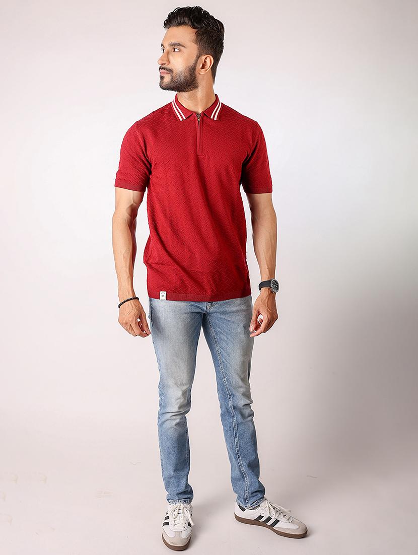 men self design short sleeve regular fit polo t-shirt - 21975752 - Standard Image - 3