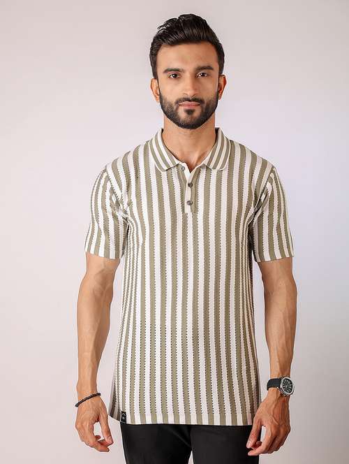 men striped short sleeve regular fit polo t-shirt - 21975755 -  Standard Image - 0