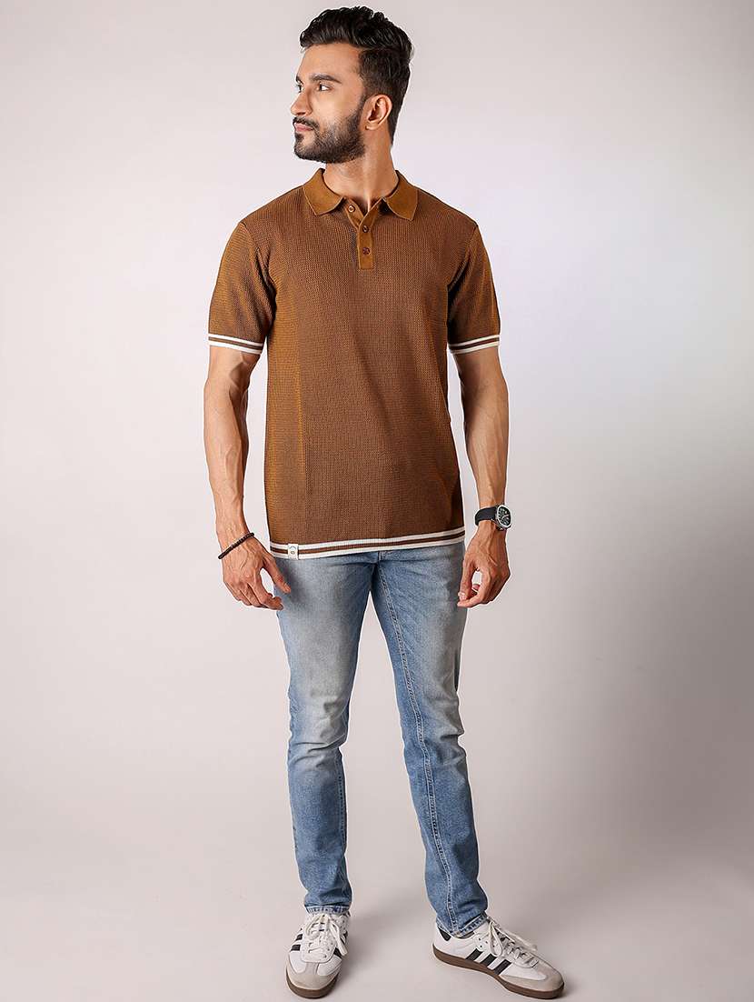 men solid short sleeve regular fit polo t-shirt - 21975756 - Standard Image - 3