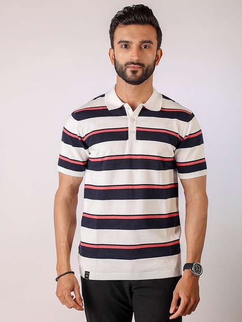men striped short sleeve regular fit polo t-shirt - 21975759 -  Standard Image - 0