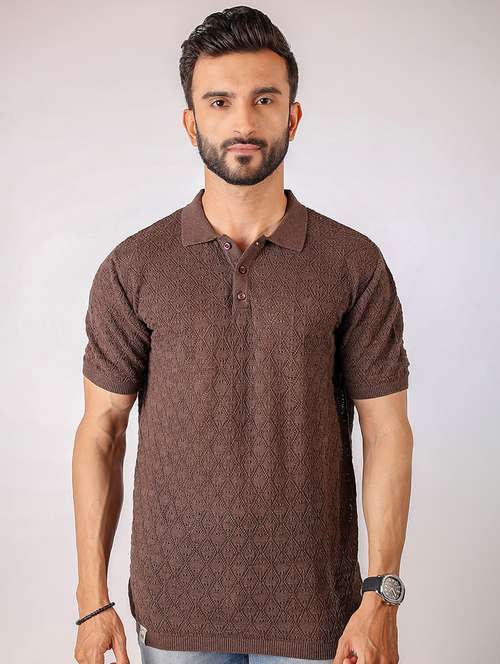 men self design short sleeve regular fit polo t-shirt - 21975762 - Standard Image - 0