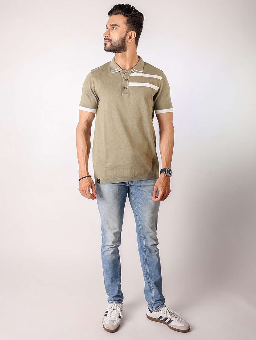 men striped short sleeve regular fit polo t-shirt - 21975770 -  Standard Image - 3