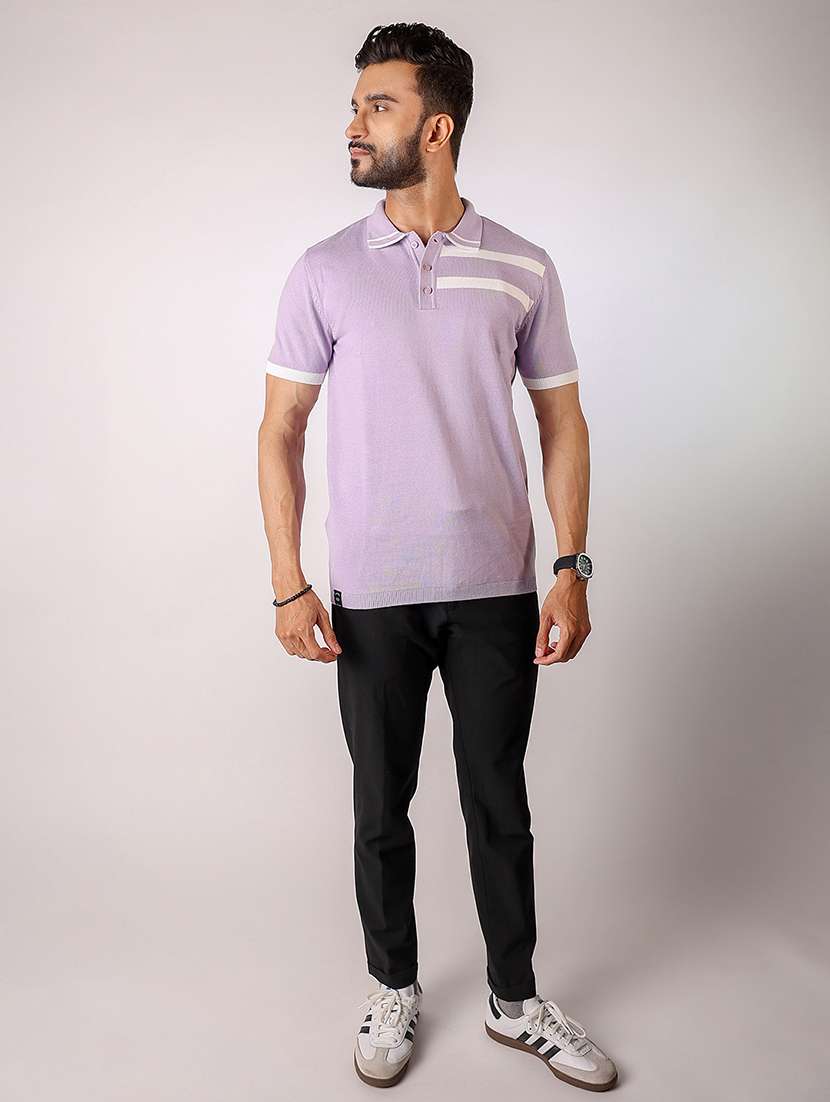 men striped short sleeve regular fit polo t-shirt - 21975771 -  Standard Image - 3