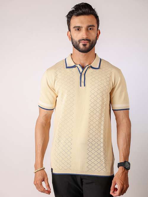 men self design short sleeve regular fit polo t-shirt - 21975772 -  Standard Image - 0