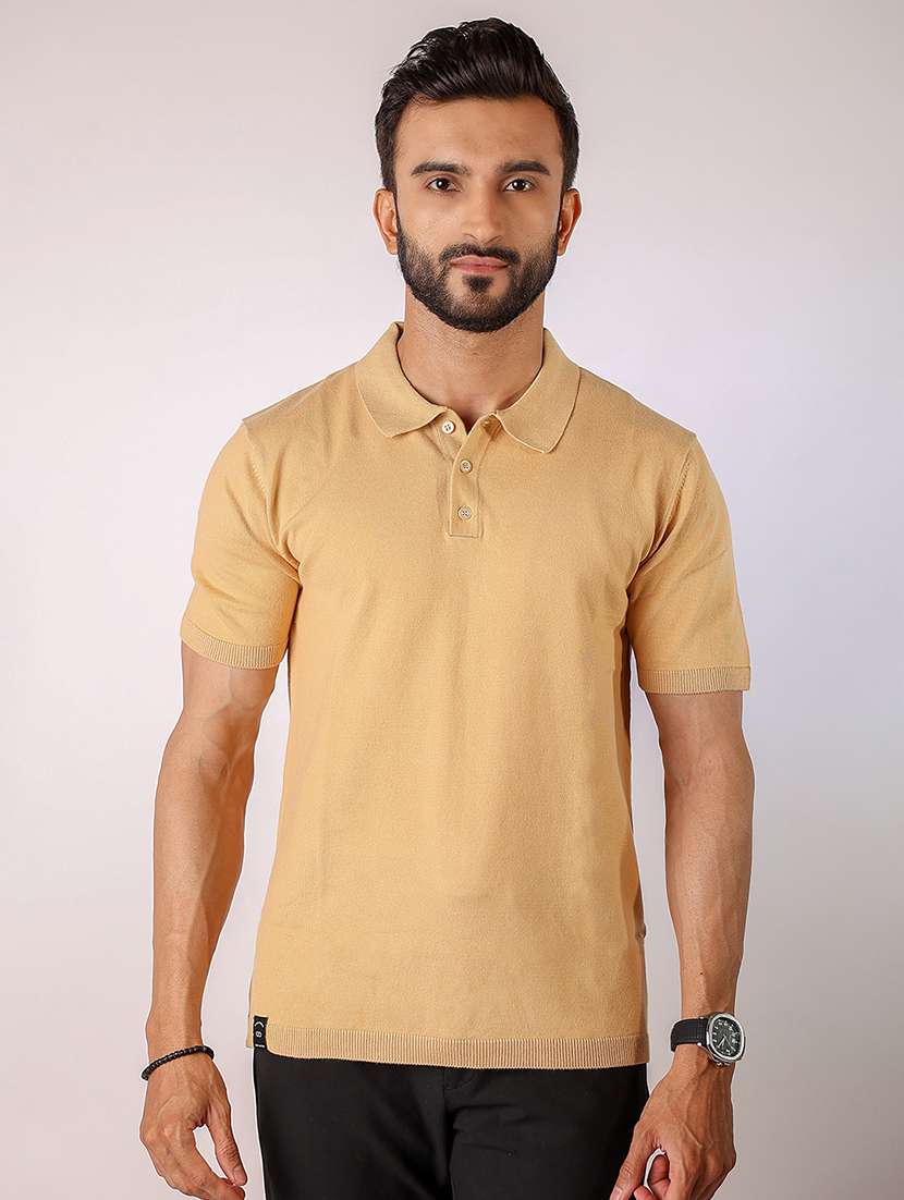 men solid short sleeve regular fit polo t-shirt - 21975776 -  Zoom Image - 0