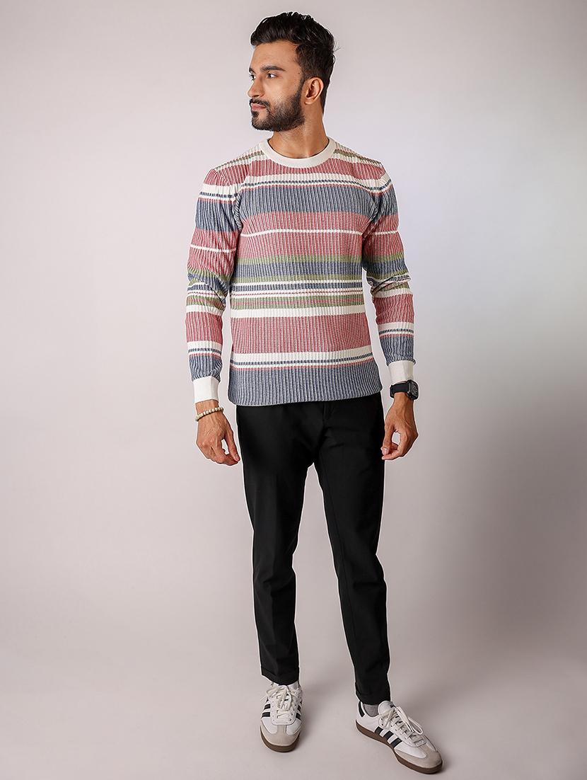 men striped long sleeve regular fit t- shirt - 21975779 - Standard Image - 3
