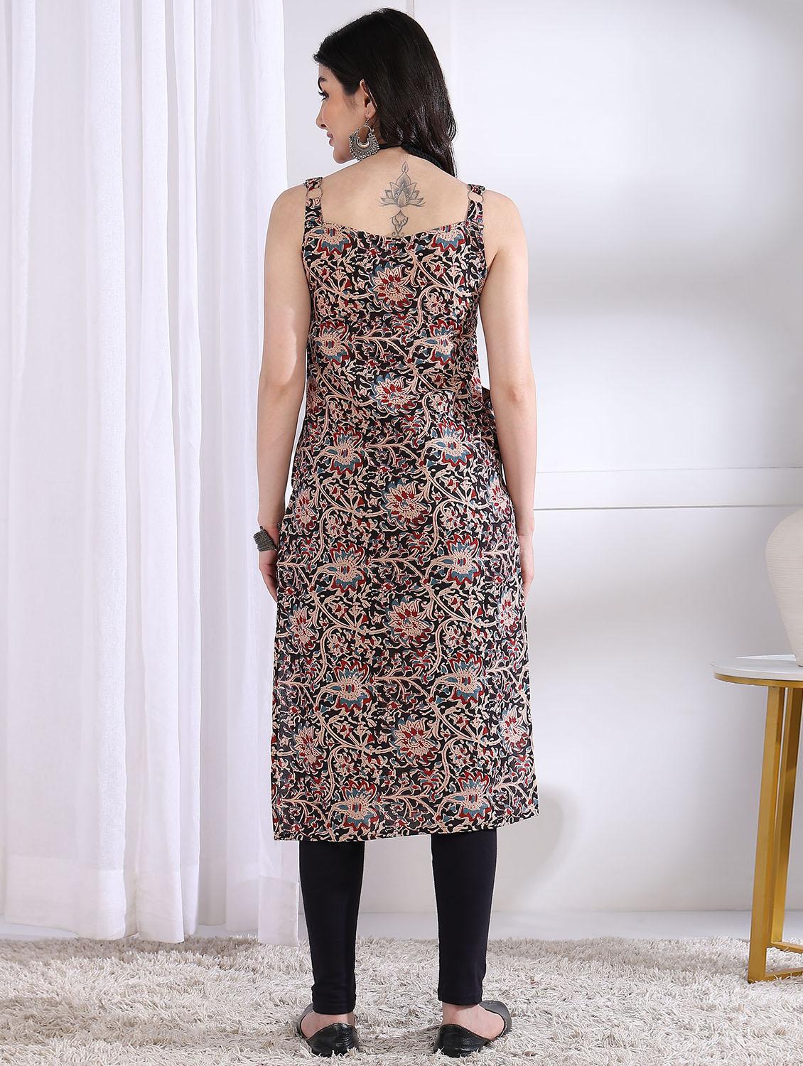 women printed sleeveless straight kurta - 21975788 - Standard Image - 3