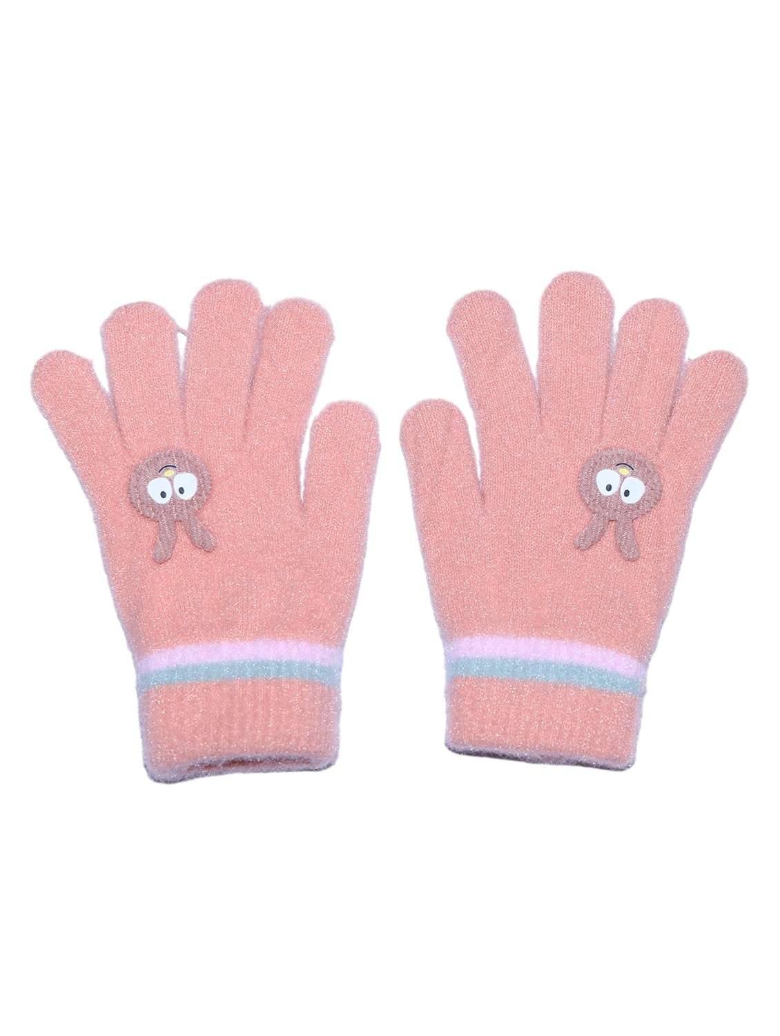 girls solid winter gloves