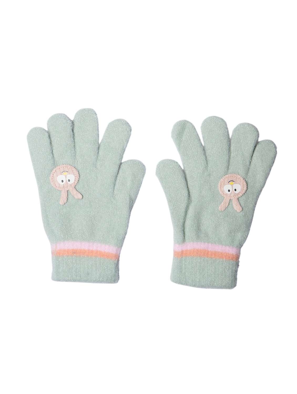 girls solid winter gloves
