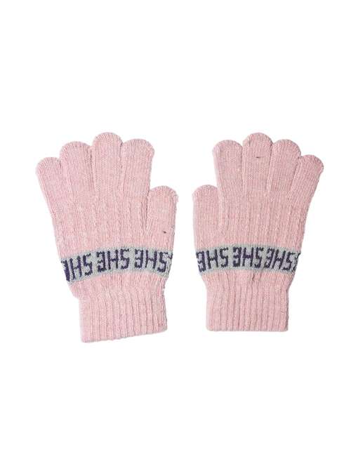 girls self design winter gloves - 21975870 -  Standard Image - 0