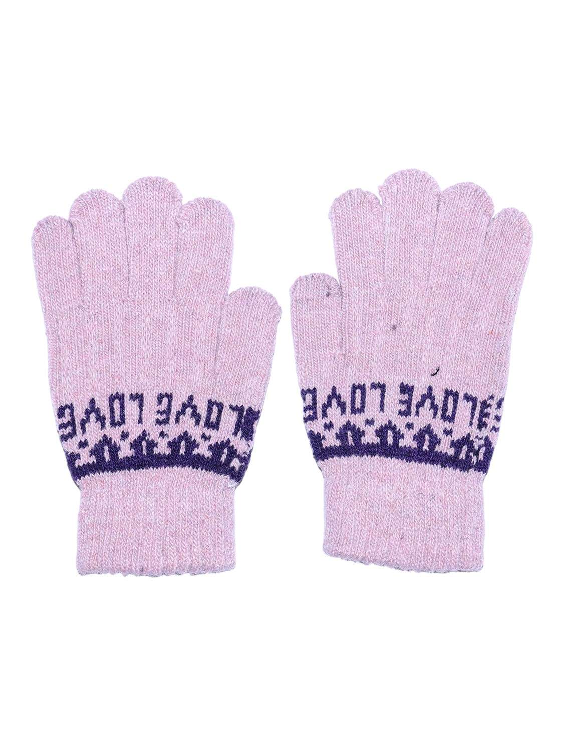 girls self design winter gloves