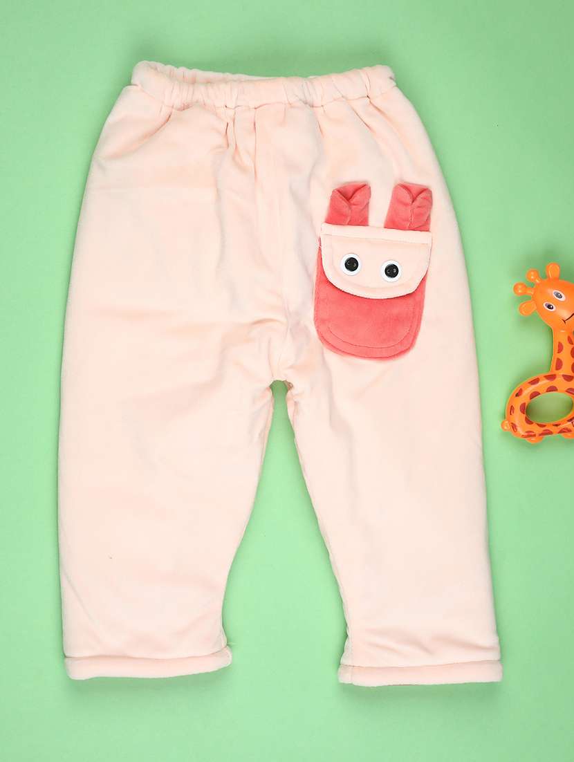 kids solid mid rise nightwear pyjama