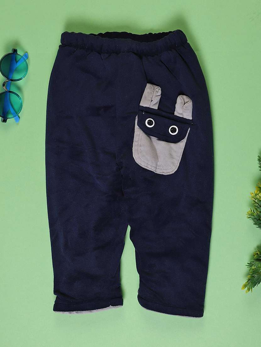 kids solid mid rise nightwear pyjama