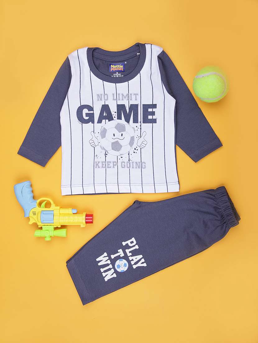 boys printed long sleeve full lnegth set