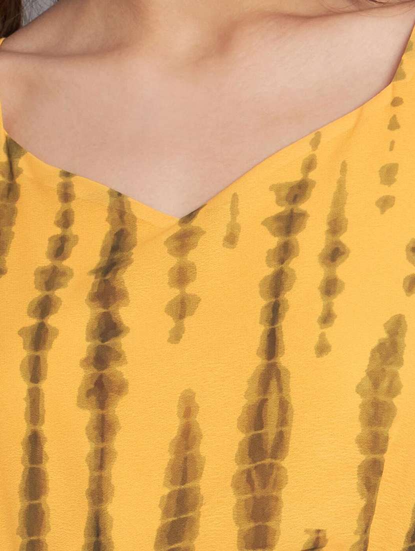 women printed long sleeve flared gown - 21976186 -  Standard Image - 3