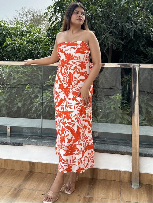 floral print sleeveless cotton maxi dress - 21976232 - Standard Image - 0