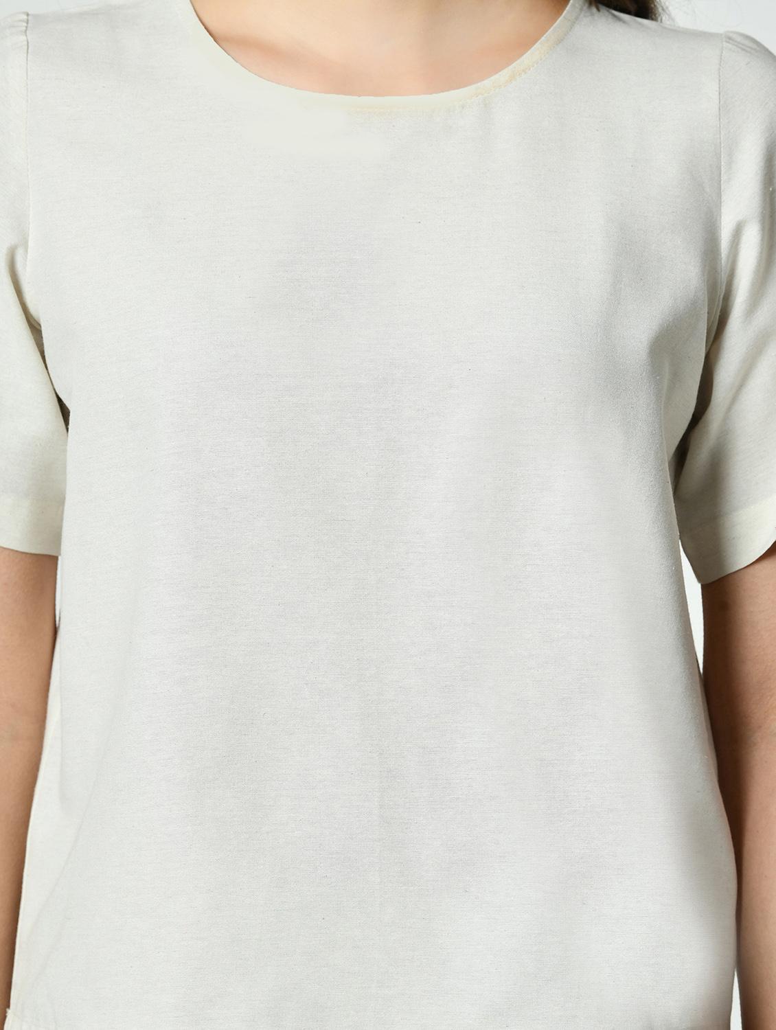 women white solid short sleeve regular top - 21976381 - Standard Image - 5