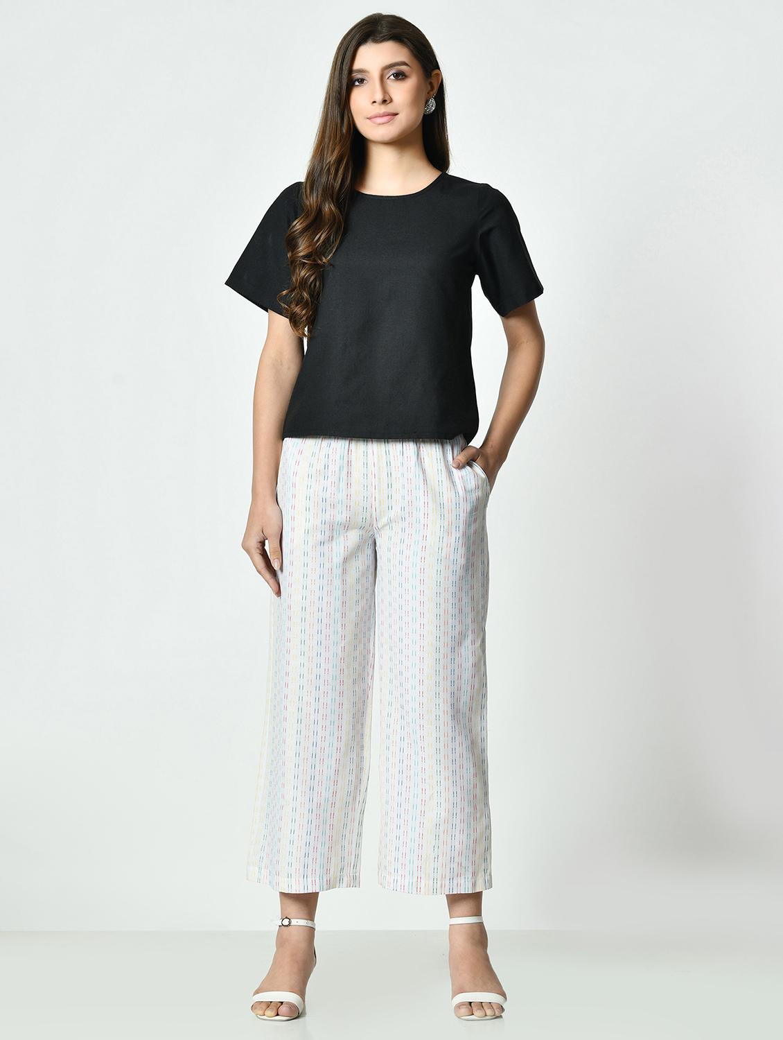 women self designed mid rise straight palazzo - 21976387 - Standard Image - 5