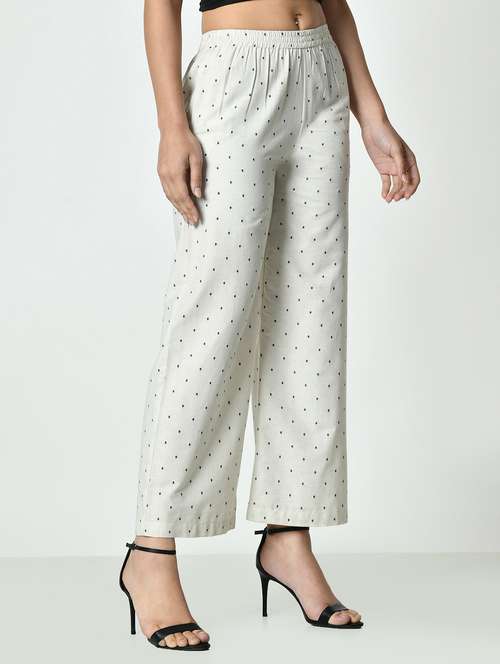 women printed mid rise straight palazzo - 21976388 - Standard Image - 0