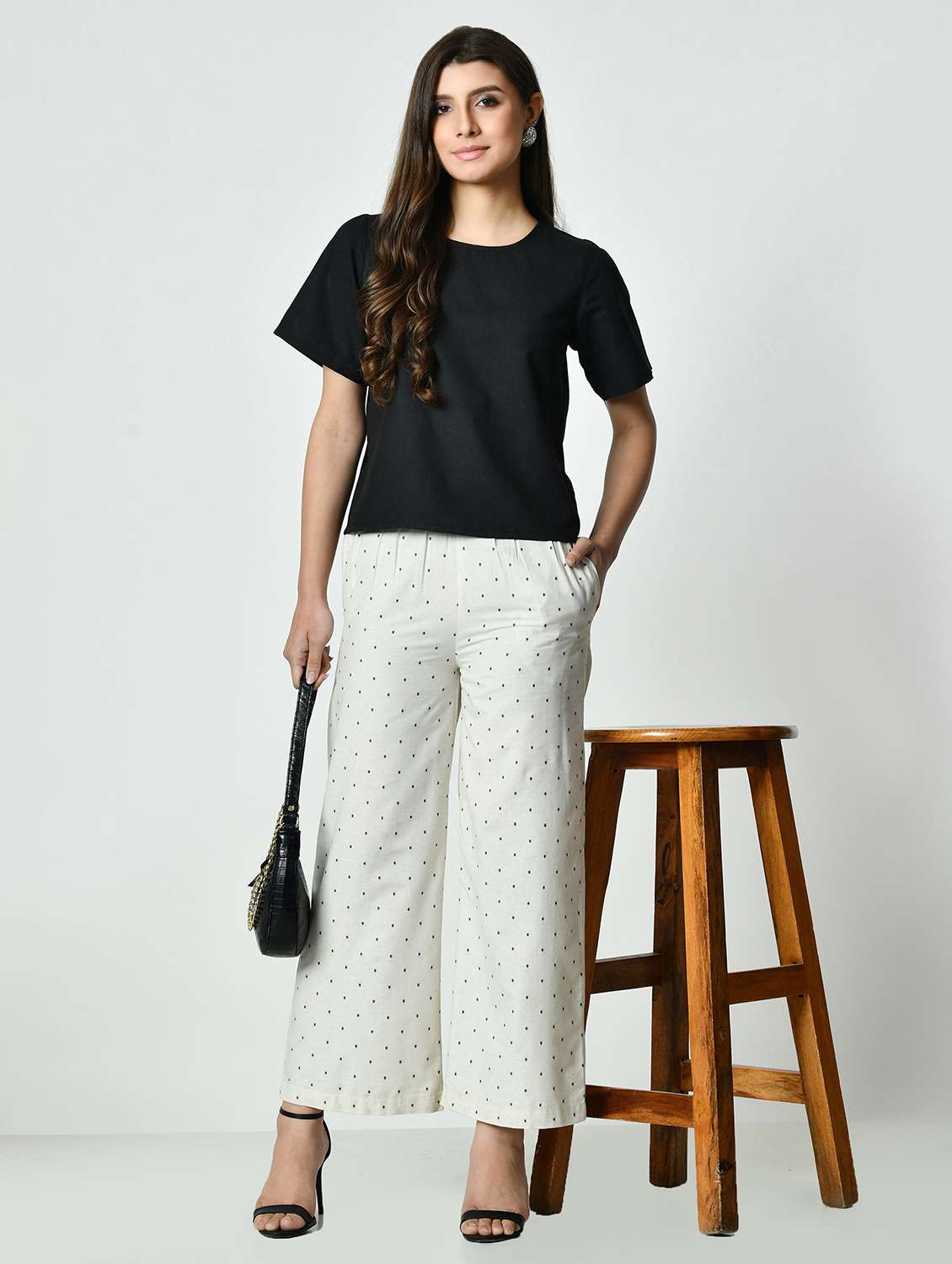 women printed mid rise straight palazzo - 21976388 - Standard Image - 5