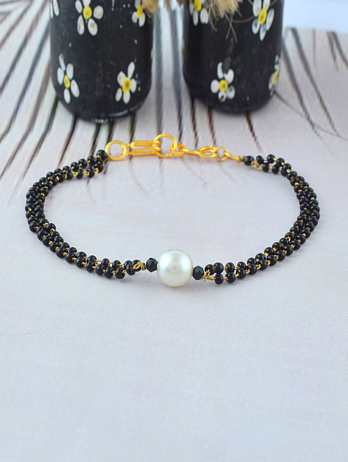mangalsutra chain pearl bracelet women