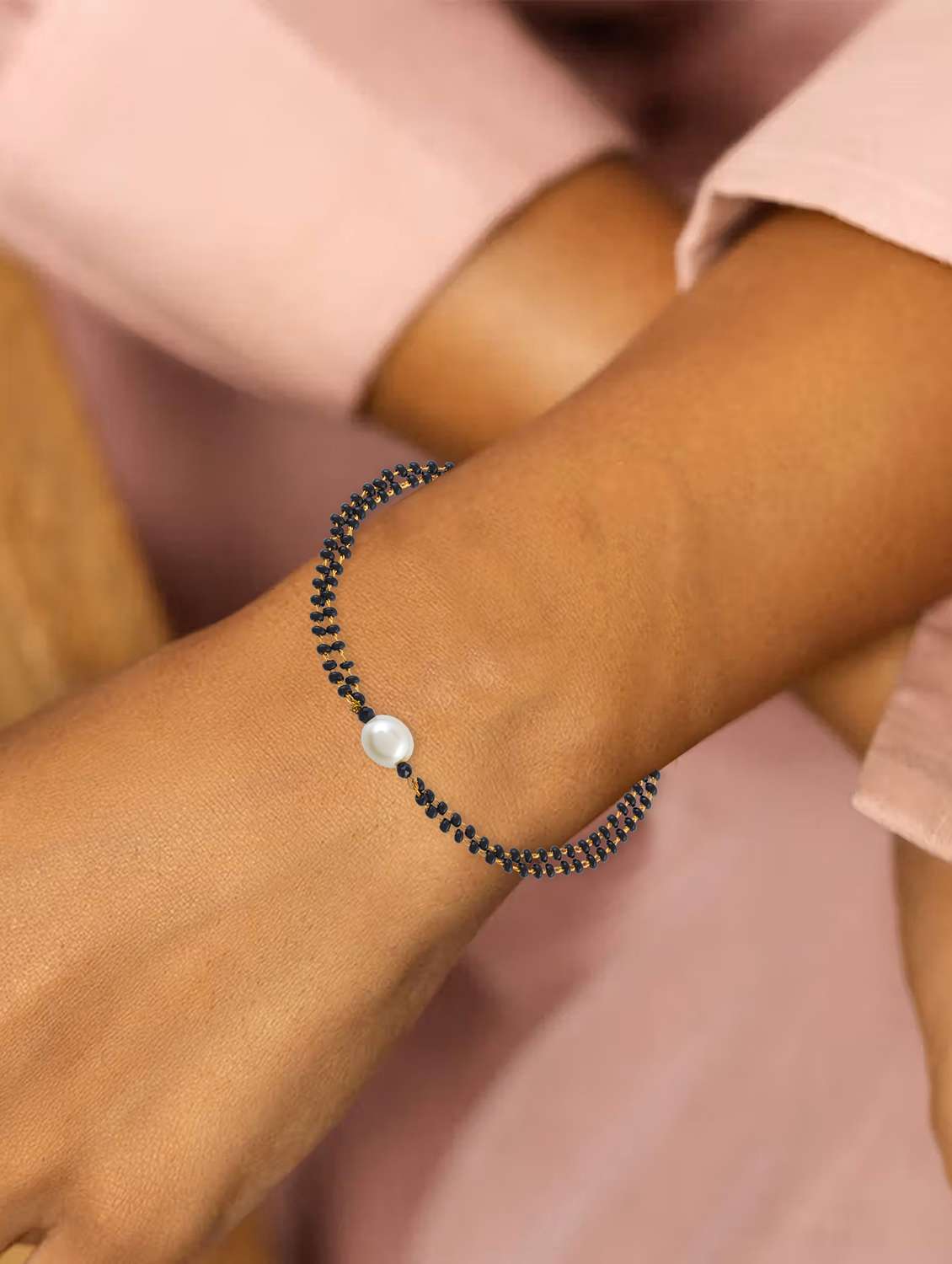 mangalsutra chain pearl bracelet women - 21976394 -  Standard Image - 3