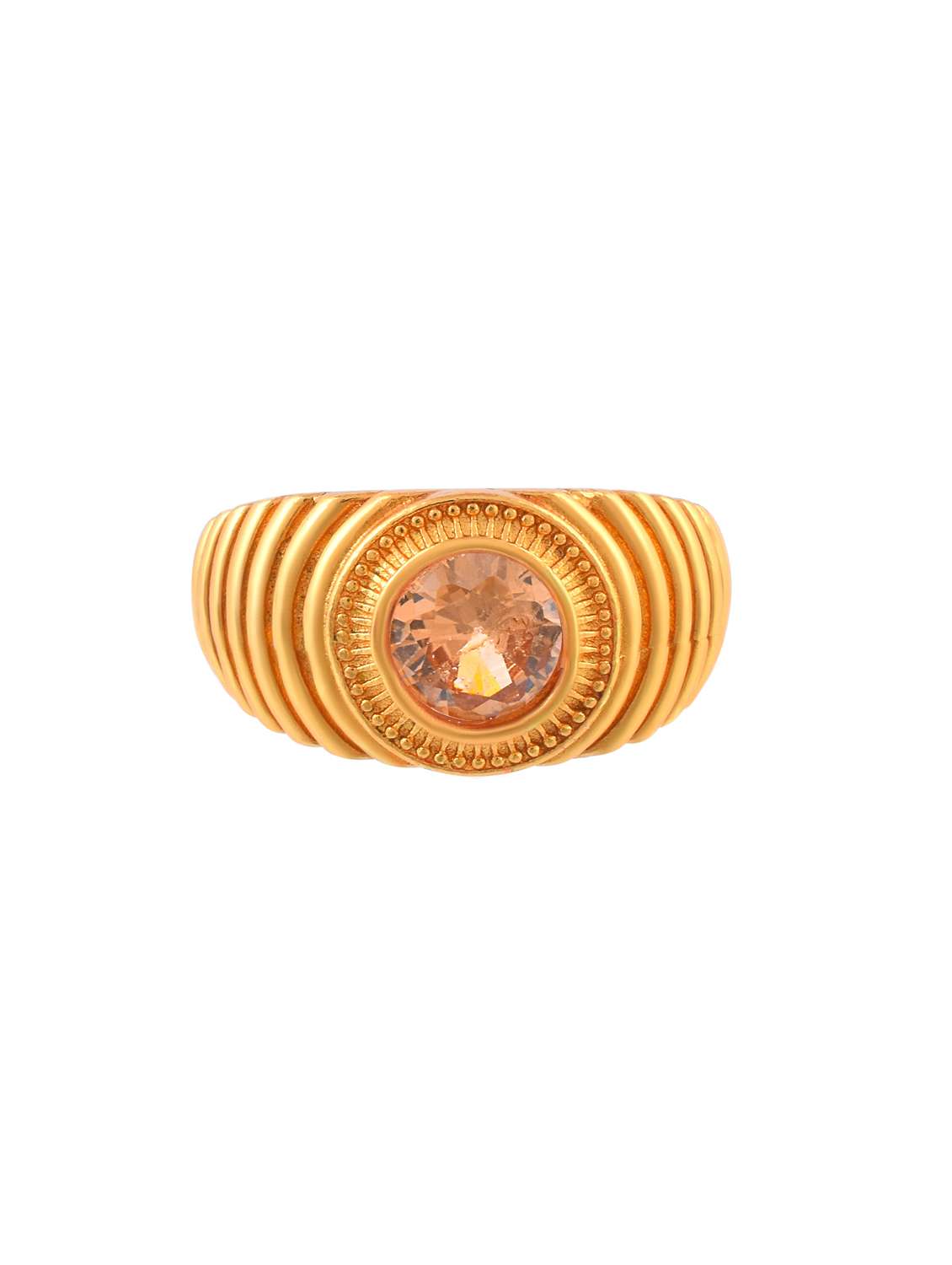 mne gold plated ring with stone - 21976544 -  Standard Image - 3