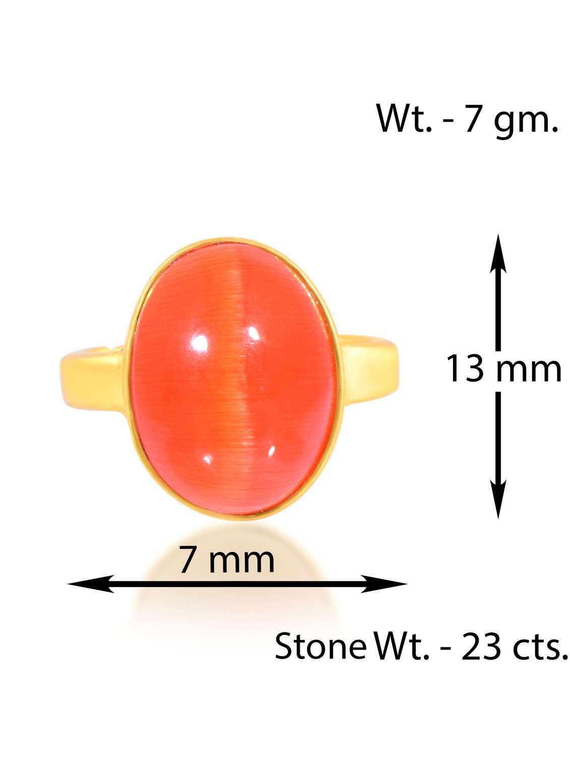 mne gold plated ring with stone - 21976548 -  Standard Image - 3